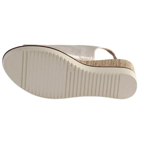 Zanni Sandals<Ladies Wedge Sandals - Mirfa - Silver